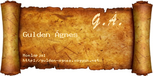 Gulden Ágnes névjegykártya